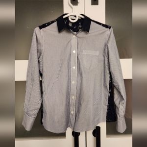 SACAI button down, lace back shirt